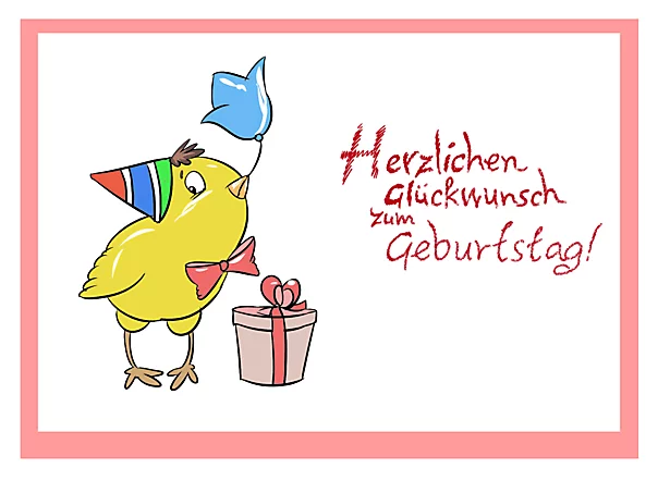 Kindergeburtstag Glueckwunschkarte fuer Kinder
