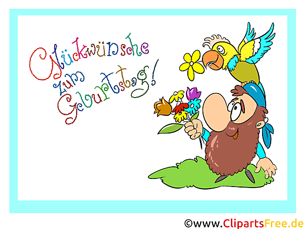 Lustige Glueckwunschkarte zum Geburtstag fuer Kinder