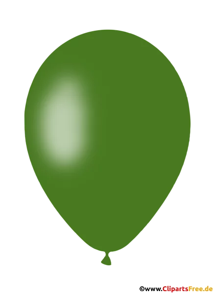 Dunkelgrüner Luftballon Clipart, Illustration, Grafik