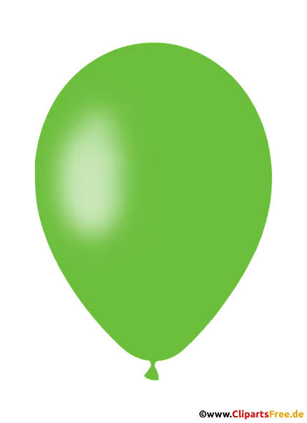 Grüner Luftballon PNG-Clipart mit transparentem Hintergrund