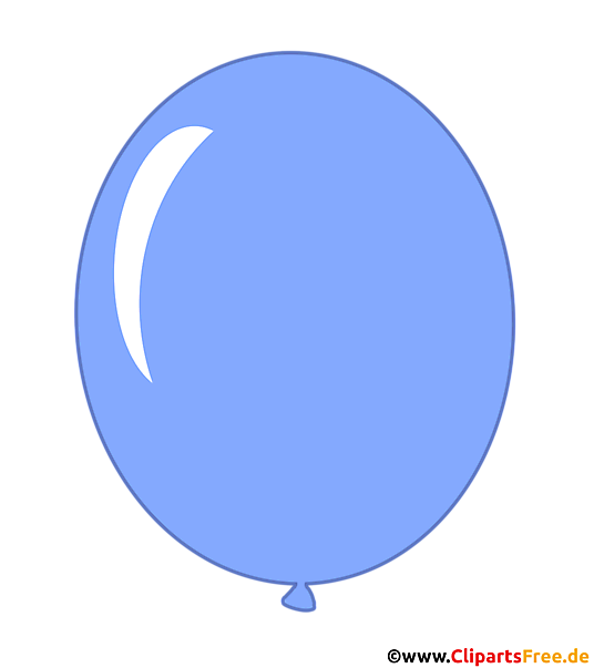 Luftballon Blau Comic Illustration transparent