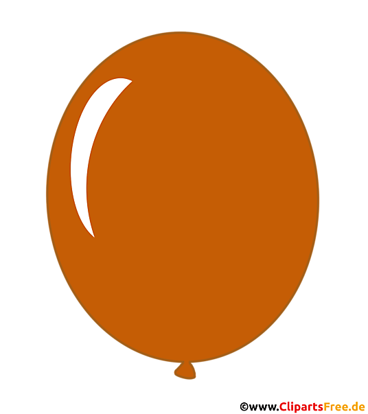 Luftballon Braun Comic Illustration transparent