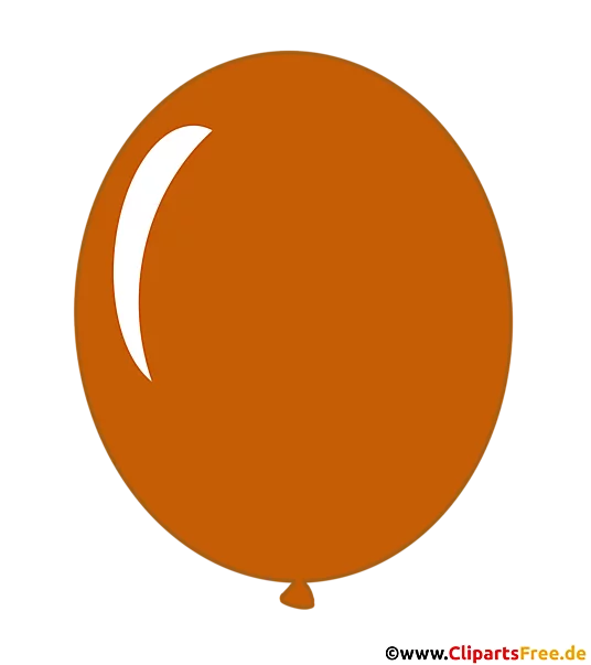 Luftballon Braun Comic Illustration transparent