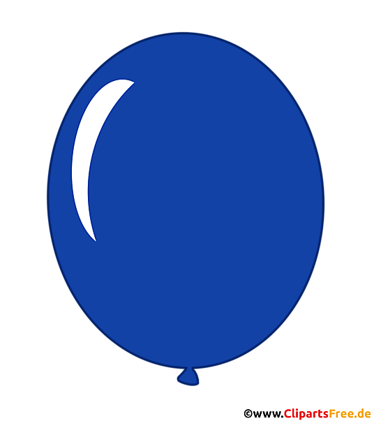 Luftballon Dunkelblau Clipart transparent