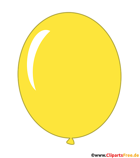 Luftballon Gelb Clipart transparent
