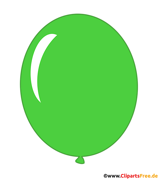Luftballon Grün Clipart transparent