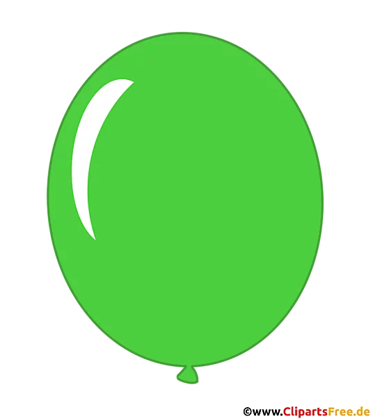 Luftballon Grün Clipart transparent