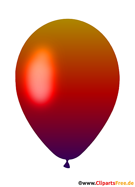 Luftballon in Gradientfarben Clipart kostenlos