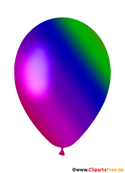 Luftballon in Gradientfarben Rot bis Grün Illustration kostenlos