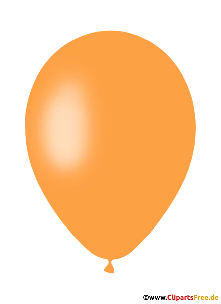 Luftballon orange Clipart, Illustration, Bild