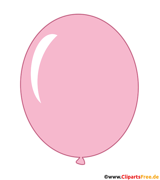 Luftballon Rosa Clipart transparent