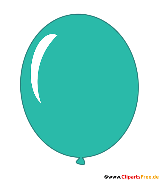 Luftballon Türkis Clipart  transparent