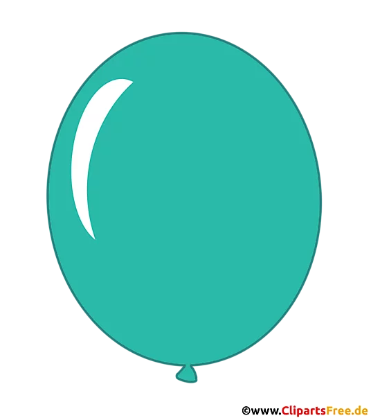 Luftballon Türkis Clipart  transparent