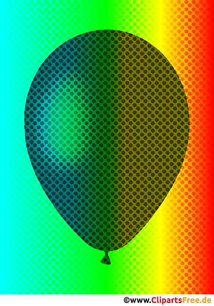 Lustballon in Regenbogenfarben Illustration