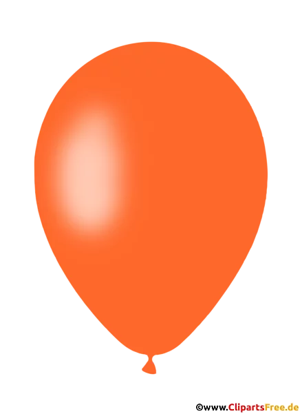 Oranger Luftballon Clipart PNG mit transparentem Hintergrund