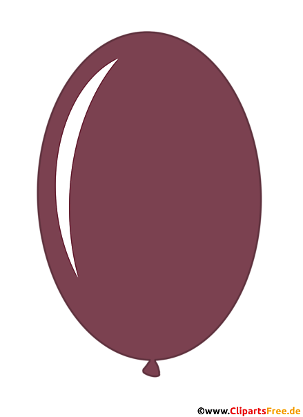 Ovaler Luftballon in Farbe Braun Clipart im Cartoonstil