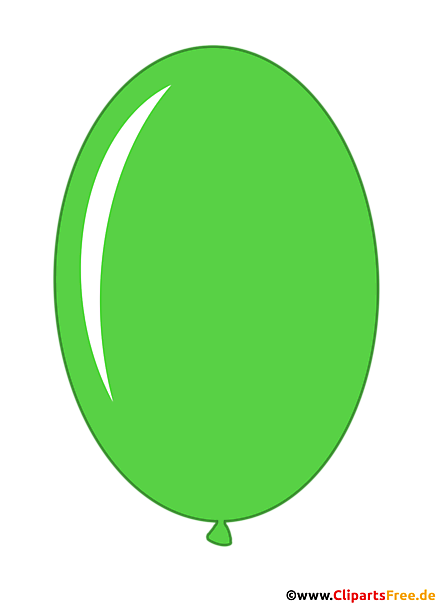Ovaler Luftballon in Farbe Grün Comic Clipart transparent