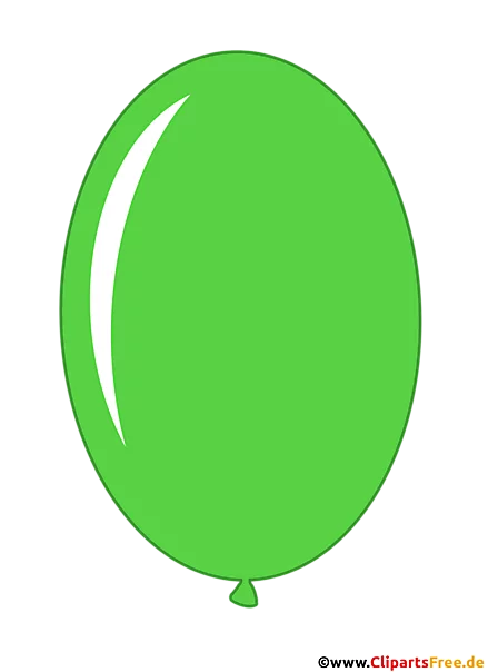Ovaler Luftballon in Farbe Grün Comic Clipart transparent