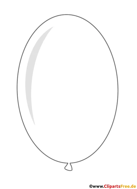 Ovaler Luftballon in Farbe Weiss Comic Clipart transparent