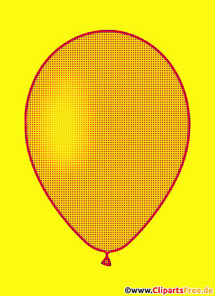 Pop Art Luftballon Illustration kostenlos