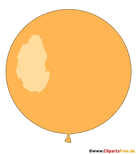 Runder Luftballon im Cartoonstil Illustration