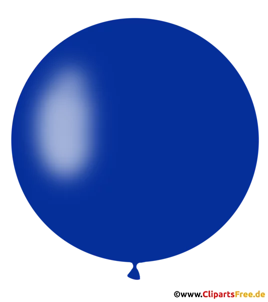 Runder Luftballon in Blau PNG Clipart, Illustration, Bild