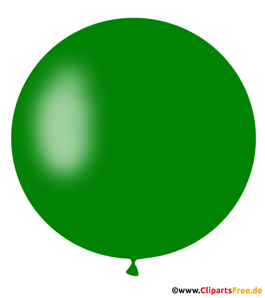 Runder Luftballon in Dunkelgrün Illustration, Bild, Clipart