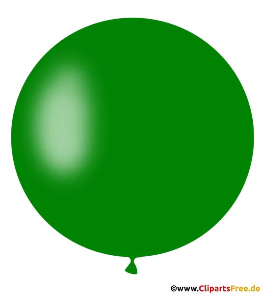 Runder Luftballon in Dunkelgrün Illustration, Bild, Clipart