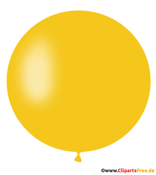 Runder Luftballon in Farbe Gelb PNG-Clipart