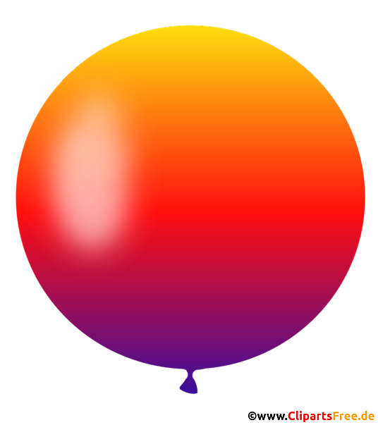 Runder Luftballon in Gradientfarben von Dunkellila bis Orange illustration