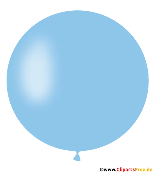 Runder Luftballon in Himmelblau Clipart, Illustration, Bild