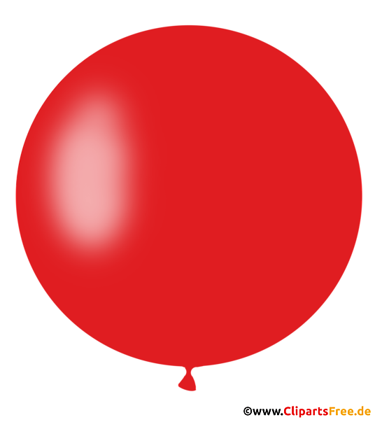 Runder Luftballon in Rot Clipart, Illustration, Bild