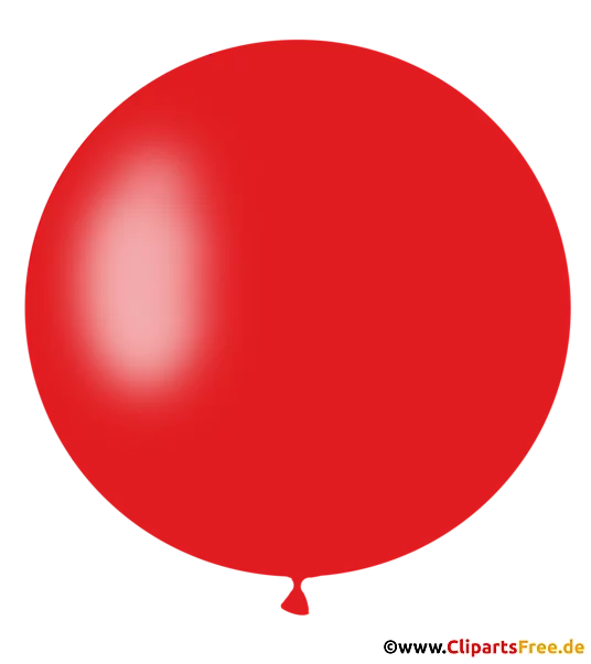 Runder Luftballon in Rot Clipart, Illustration, Bild