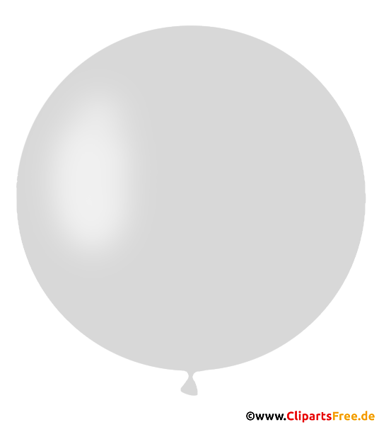 Runder Luftballon in Weiß Clipart, Illustration, Bild