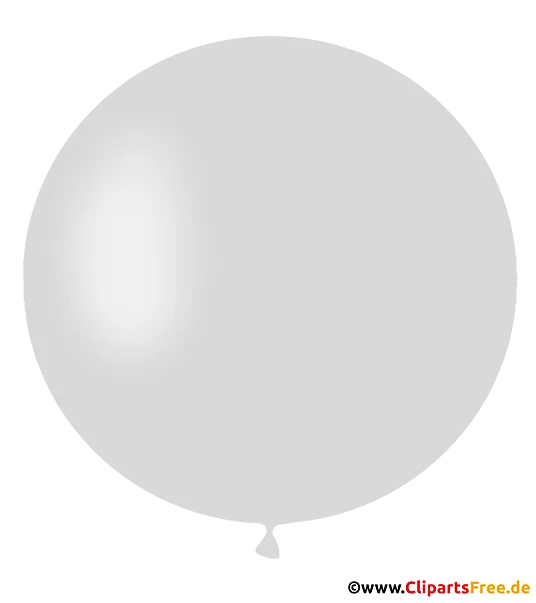 Runder Luftballon in Weiß Clipart, Illustration, Bild