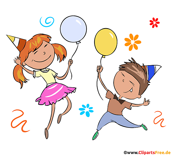 Kinder tanzen auf Geburtstagsparty T-Shirt Design kostenlos