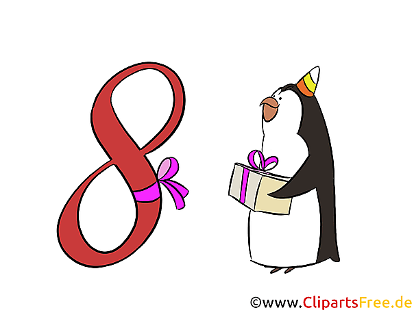 Bild 8 (Acht) - kostenlose Zahlen & Geburtstag Grafiken, Cliparts