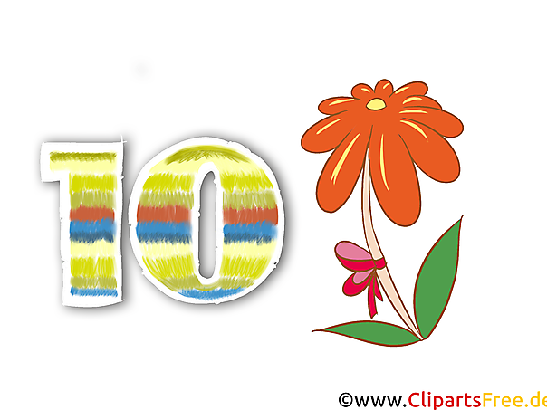 Clipart 10 - Zahlen als Bilder zum Herunterladen in Hochauflösung