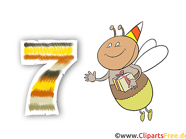 Clipart 7 - Zahlen als Bilder zum Herunterladen in Hochauflösung
