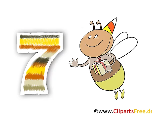 Clipart 7 - Zahlen als Bilder zum Herunterladen in Hochauflösung