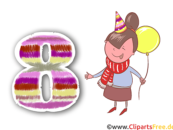Clipart 8 - Zahlen als Bilder zum Herunterladen in Hochauflösung