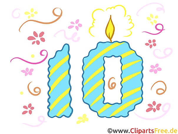 Clipart Zahl 10 zum Drucken