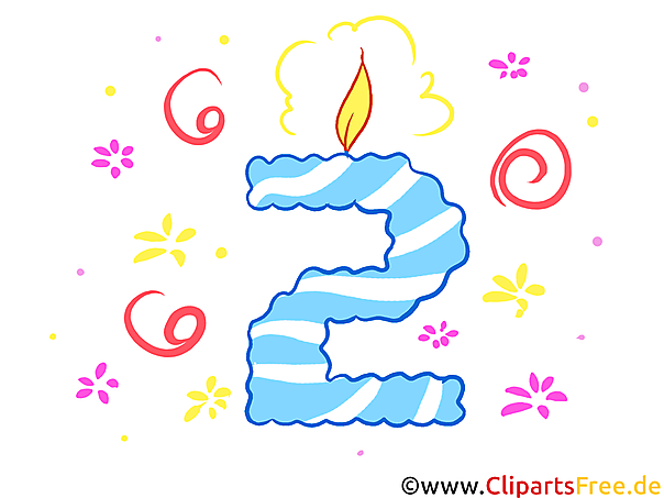 Clipart Zahl 2 zum Drucken
