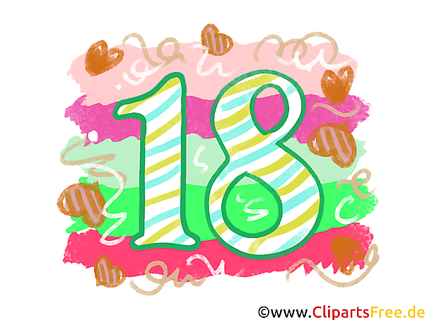 Grafik 18 - Gratis Clipart-Bilder mit Zahlen zum Drucken