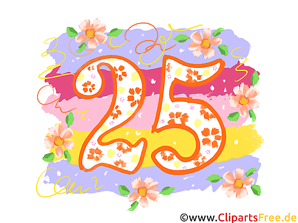 Grafik 25 - Gratis Clipart-Bilder mit Zahlen zum Drucken