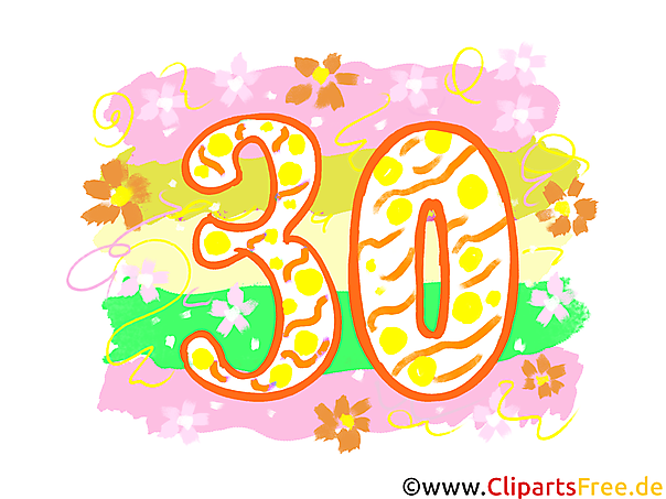 Grafik 30 - Gratis Clipart-Bilder mit Zahlen zum Drucken