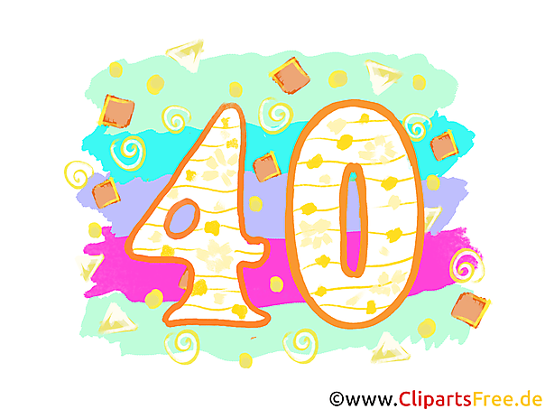 Grafik 40 - Gratis Clipart-Bilder mit Zahlen zum Drucken