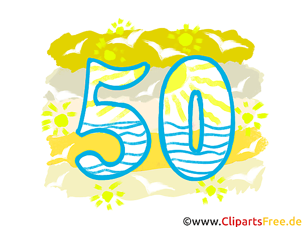 Grafik 50- Gratis Clipart-Bilder mit Zahlen zum Drucken