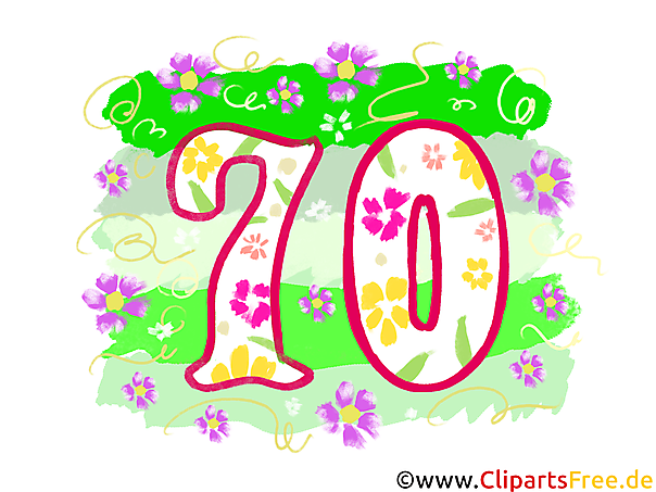 Grafik 70 - Gratis Clipart-Bilder mit Zahlen zum Drucken