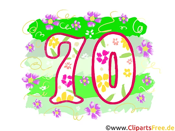 Grafik 70 - Gratis Clipart-Bilder mit Zahlen zum Drucken